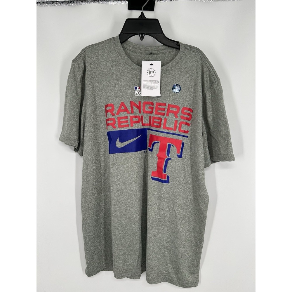 Texas Rangers Republic Nike Dri Fit Tee Short Sleeve T Shirt 2023 World Series L